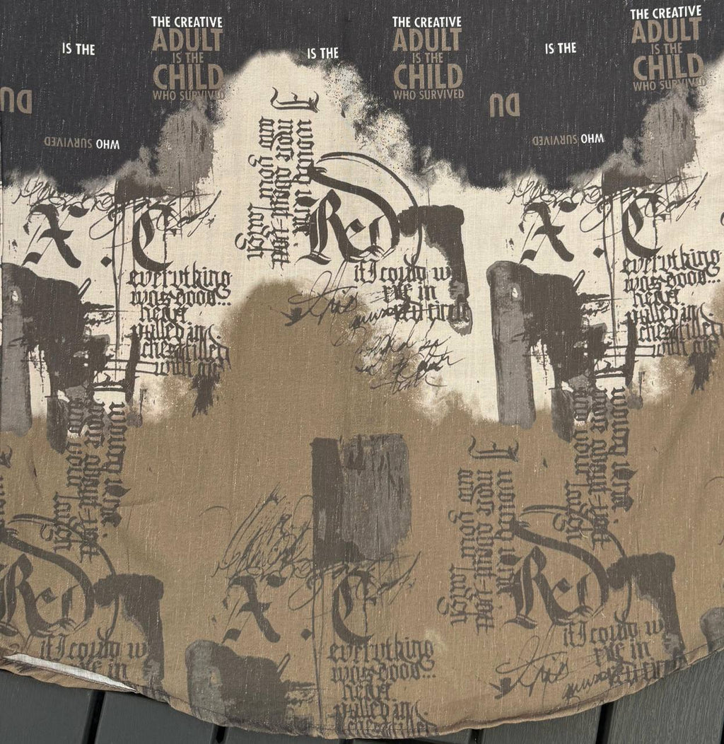 Distressed Graphic Print Fit Casual Shirt
