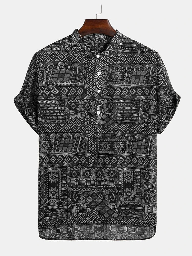 Black Bandana Traditional Stylish Short Kurta