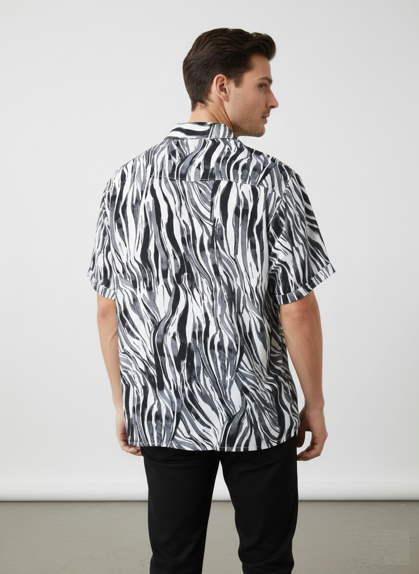 Bold Black & White Statement Summer Shirt