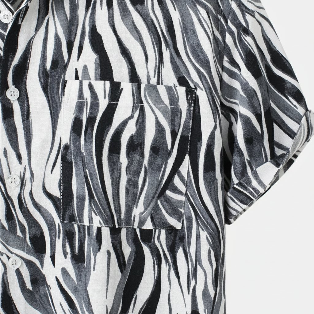 Bold Black & White Statement Summer Shirt