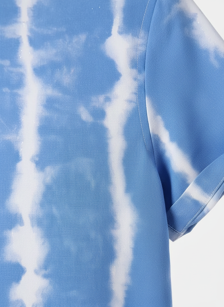 Coastal Beach Stripe Short Sleeve Men's Shirt