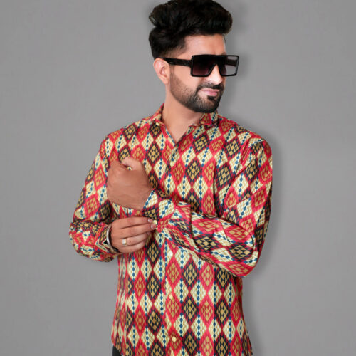 Orange Trendy Stylish Design Shirt