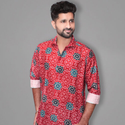 Trendy Flower Pushpa Design Shirt