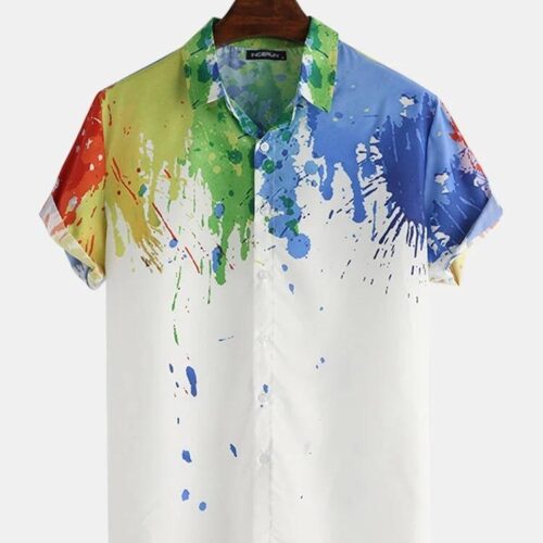 Multi Colour Splash Digital Print Shirt