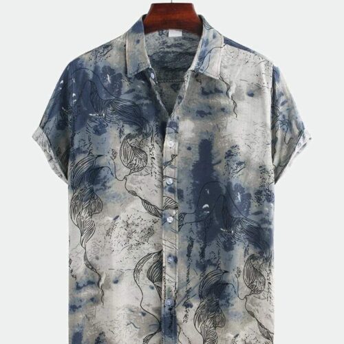 Abstract Smoky Pattern Printed Shirt