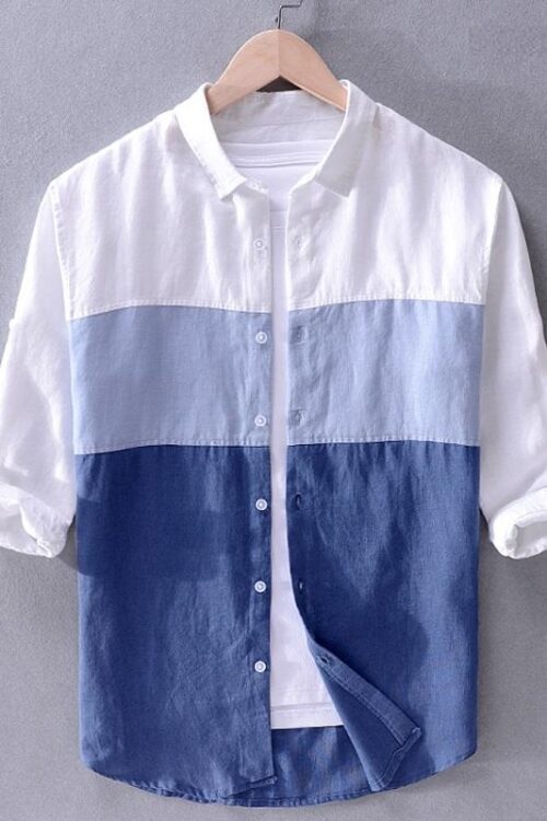 White Blue Shade Men’s Shirt