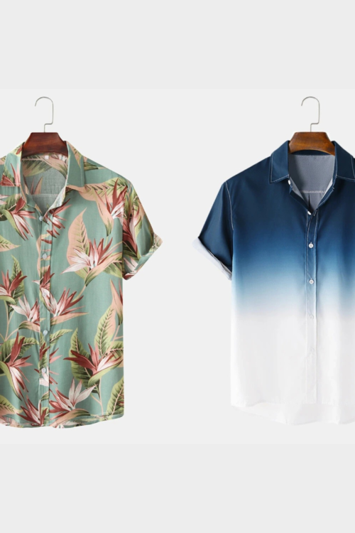 Men’s Casual Combo Printed Shirt (Pack of 2)