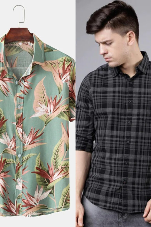 Fashion-Forward Shirts Combo for Men – Shop Today! (Pack of 2)