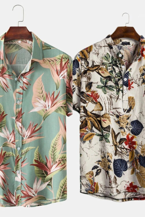 Trendiest Men’s Printed Shirts for Style Enthusiasts (Pack of 2)