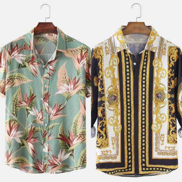 Goa Shirt and Gold Print Shirt