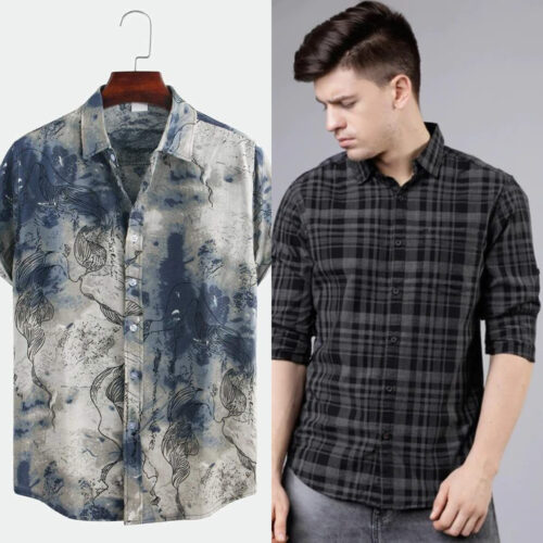 Discounted Men’s Shirt Combo Deals: Sharp & Stylish (Pack of 2)
