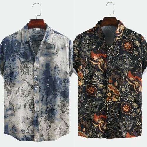Stylish Men’s Printed Shirts Combo – Shop Now (Pack of 2)