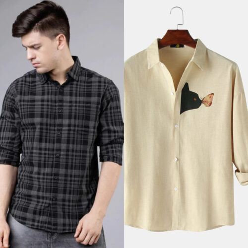 Step up Style: Men’s Shirt Combos to Elevate Fashion (Pack of 2)