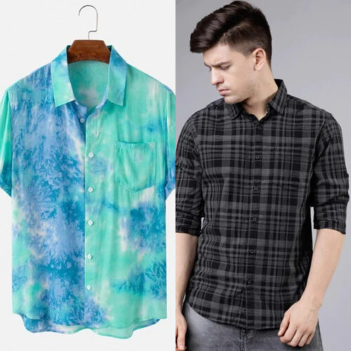 Stylish Men’s Shirt Sets: Best Prices Printed Combos (Pack of 2)