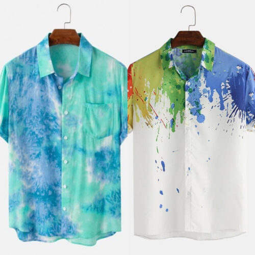 Vibrant Men’s Printed Shirts Combo – Splash of Style (Pack of 2)