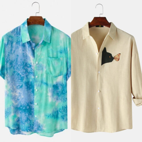 Shop Smart: Low-Cost Men’s Printed Shirt Bundles (Pack of 2)