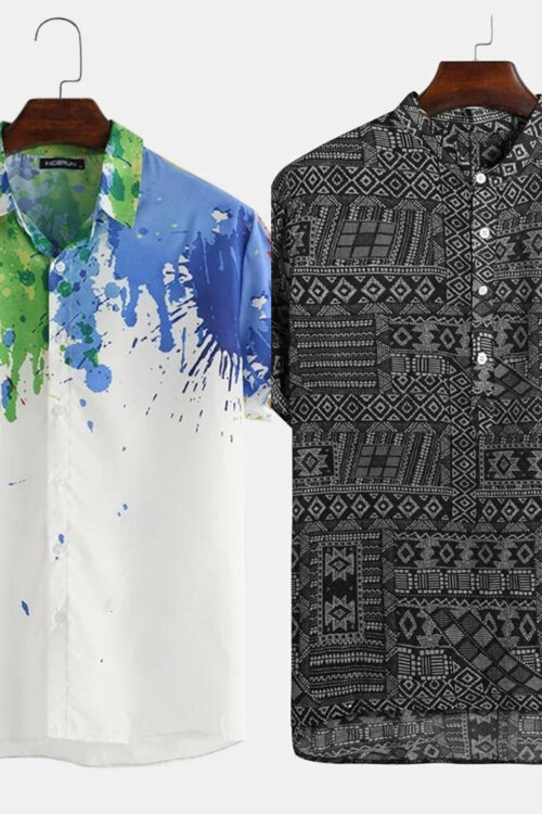 Budget-Friendly: Printed Men’s Combo Shirts (Pack of 2)
