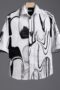 Black and White Abstract Art Men's Shirt