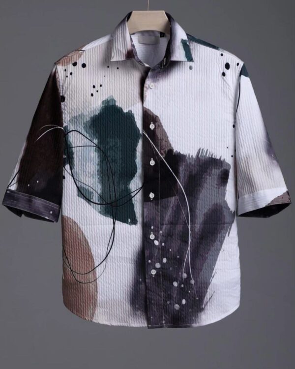 Vibrant Urban Fashion Shirt with Abstract Art Design